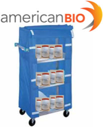 Photo of cart with AmericanBio products